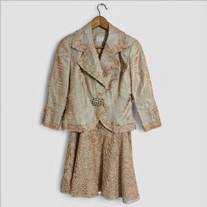 Alberto Makali Rare Vintage Two Piece Embellished Skirt Set